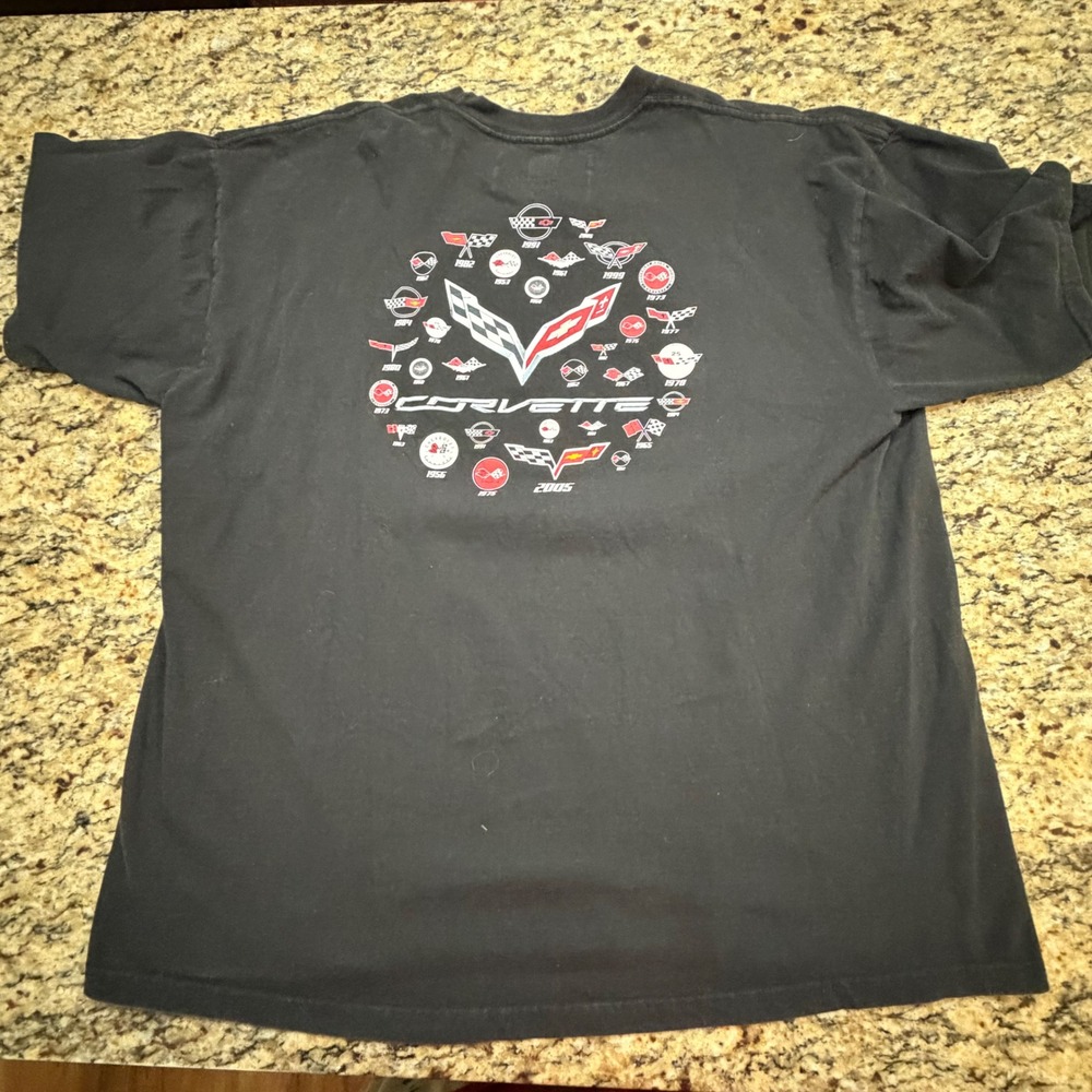 JH Design Chevrolet Corvette Evolution Graphic T-Shirt Mens‎ 3XL Black GM